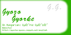 gyozo gyorke business card